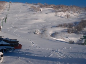 Transition zone at the ski field